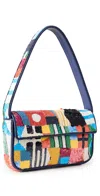 Staud Tommy Beaded Shoulder Bag In Slu Sails Up