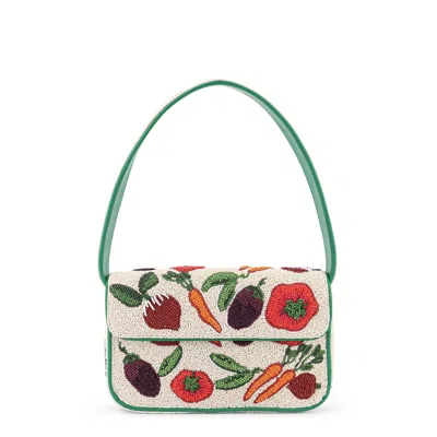 STAUD STAUD TOMMY BEADED BAG SHOULDER BAG WITH ALL-OVER BEADS