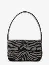 Staud Tommy Beaded Bag Shoulder Bag With All-over Beads In Black