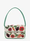 Staud Tommy Beaded Bag Shoulder Bag With All-over Beads In White