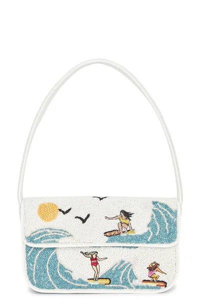 Staud Tommy Beaded Bag In Surf Babes