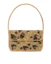 Staud Tommy Beaded Bag Vintage Floral In Brown