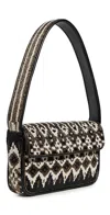 Staud Tommy Beaded Shoulder Bag In Brown