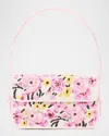 Staud Tommy Beaded Flap Shoulder Bag In Blossom Floral Tapestry