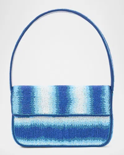 Staud Tommy Beaded Flap Shoulder Bag In Ride The Wave
