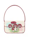 Staud Tommy Bead-embellished Satin Shoulder Bag In Pink