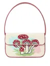 Staud Tommy Bead-embellished Satin Shoulder Bag In Blue