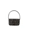 Staud Tommy Beaded Shoulder Bag - Synthetic Leather - Black In White