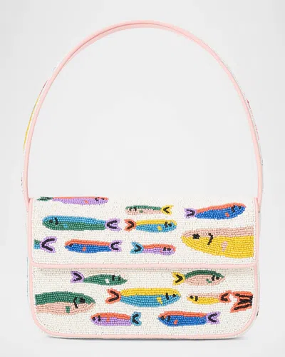 Staud Tommy Beaded Shoulder Bag