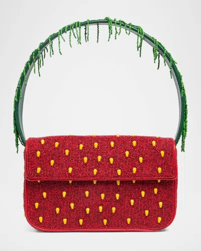 STAUD TOMMY BEADED SHOULDER BAG