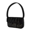 Staud Tommy Beaded Skyline Shoulder Bag In Black