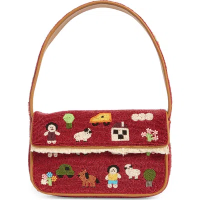 Staud Tommy Beaded Shoulder Bag