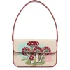 Staud Tommy Bead-embellished Satin Shoulder Bag In Neutral