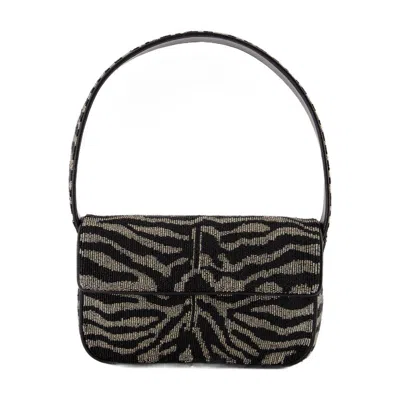 Staud Tommy Beaded Shoulder Bag In Black