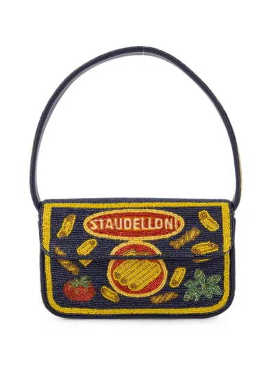 STAUD TOMMY BEADED SHOULDER BAG