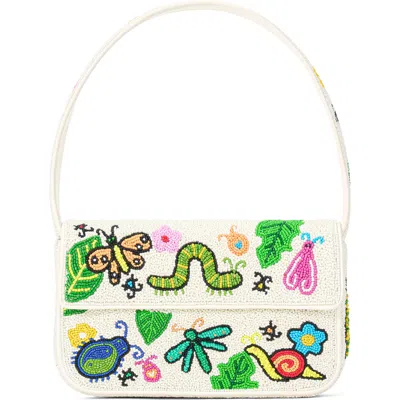 Staud Tommy Beaded Shoulder Bag In Bug Out