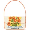 Staud Tommy Beaded Flap Shoulder Bag In California Poppy