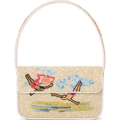 Staud Tommy Beaded Shoulder Bag In Divers