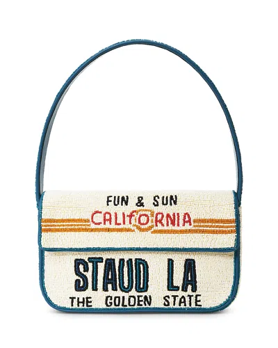 Staud Tommy Beaded Shoulder Bag - Exclusive In Neutral
