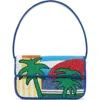 Staud Tommy Beaded Shoulder Bag In Graphic Palm