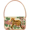 Staud Tommy Beaded Flap Shoulder Bag In Jungle Leopard
