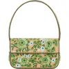 Staud Tommy Beaded Shoulder Bag In Moss Floral Tapestry