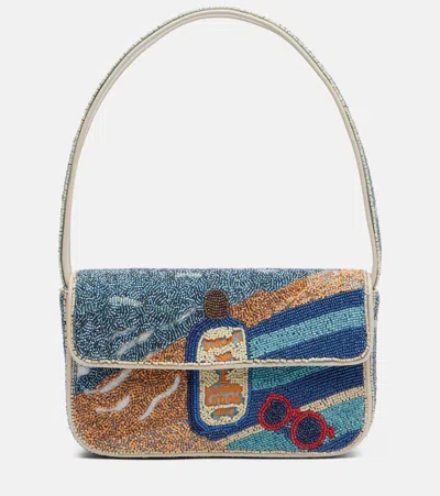 Staud Tommy Beaded Shoulder Bag In Multi