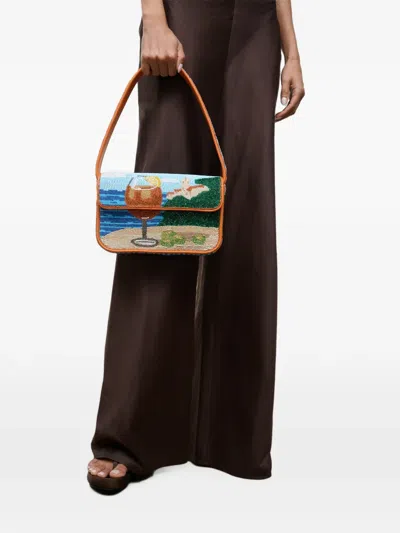 Staud Tommy Beaded Shoulder Bag In Multi