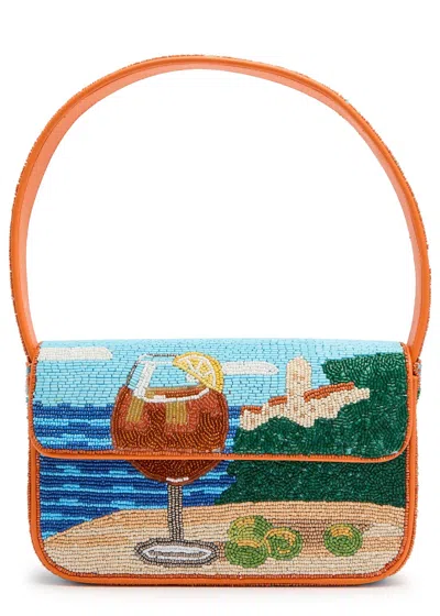 Staud Tommy Beaded Shoulder Bag In Multi