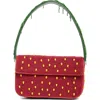 Staud Tommy Beaded Shoulder Bag In Red