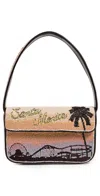 Staud Tommy Beaded Shoulder Bag Santa Monica Sunset In Multi