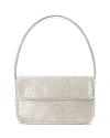 Staud Tommy Beaded Shoulder Bag In Silver