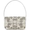 Staud Tommy Beaded Shoulder Bag In Silver Garden Party