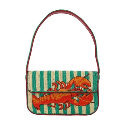Staud Tommy Beaded Shoulder Bag In Blue