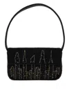 Staud Tommy Beaded Skyline Shoulder Bag In Black