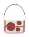 Staud Tommy Beaded Shoulder Bag In Tomato