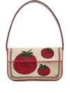 Staud Tommy Beaded-tomato Shoulder Bag In Neutral