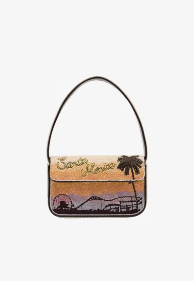 Staud Tommy Bead-embellished Shoulder Bag In Multicolor