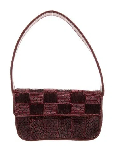 Pre-owned Staud Tommy In Burgundy
