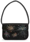 Staud Tommy Firework Beaded Shoulder Bag In Brown