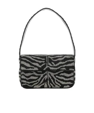 Staud Tommy Foldover Top Shoulder Bag In Black