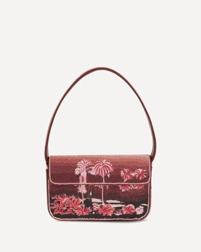 Staud Multicolor Other Fibres Shoulder Bag In Red
