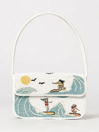 Staud Tommy Shoulder Bag With All-over Beaded Graphic Embroidery