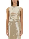 Staud Sequin-detail Eton Mini Dress In Moon