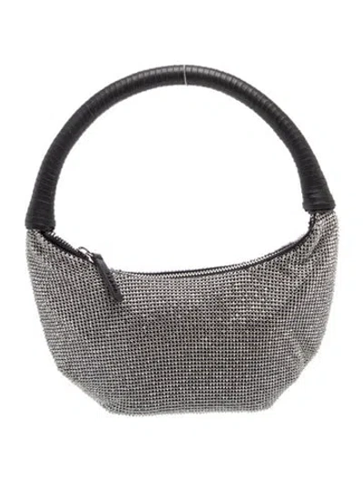 Pre-owned Staud Top Handle Bag In Black/metallic
