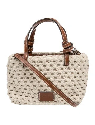 Pre-owned Staud Top Handle Bag In Neutrals