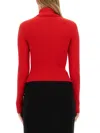 Staud Roll-neck Top In Red