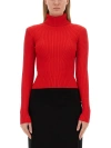 Staud Roll-neck Top In Red