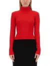 Staud Roll-neck Top In Red