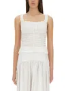 Staud Nic Top In White In White